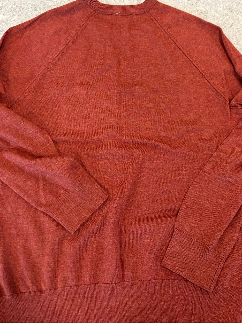 Banana Republic Men’s 100% Merino Wool Rust Crewneck Sweater-Large